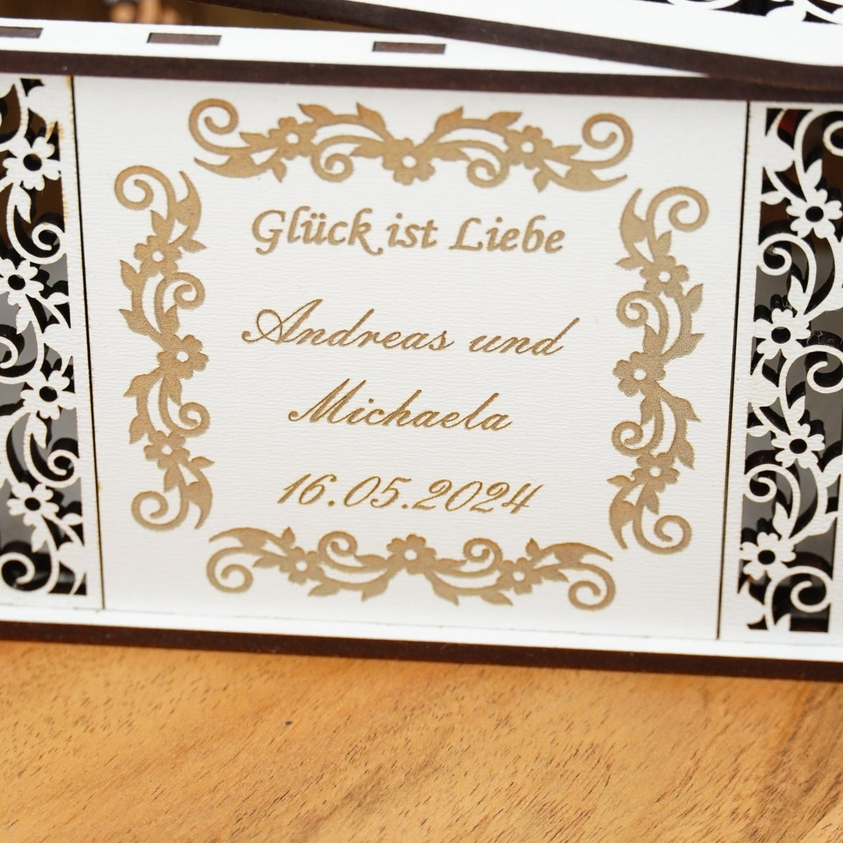 Hochzeitsbox Ornamentdesign - personalisierbar - RJC - Circle