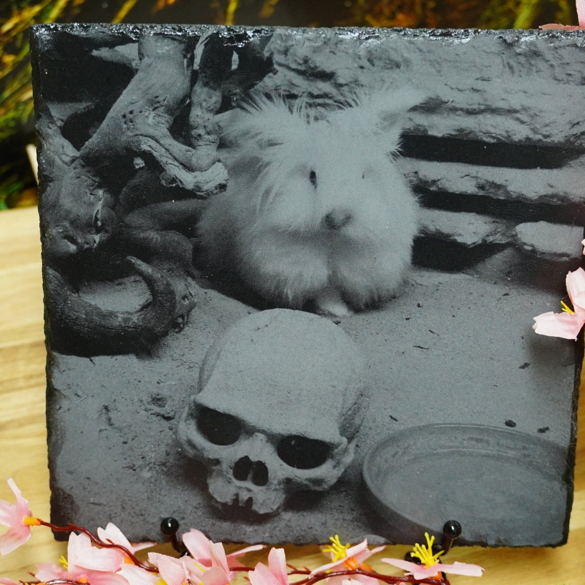 Individuelle Fotogravur auf Schieferplatte eckig – Dein Foto als Kunstwerkeckig - RJC - Circle