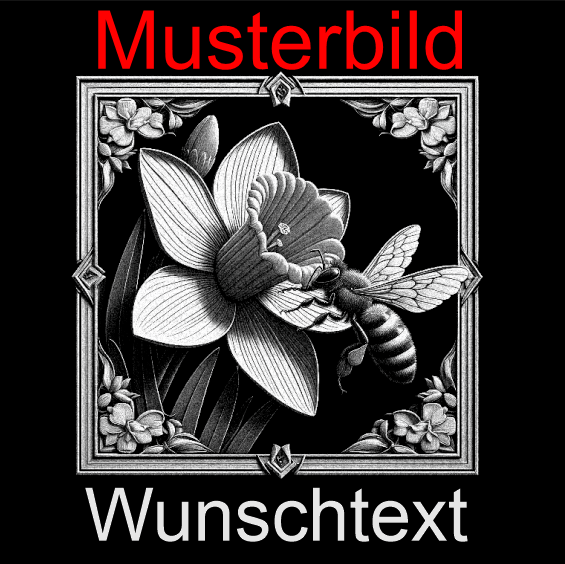 Insekten Untersetzer "Biene auf Narzisse" - personalisierbar - RJC - Circle