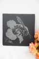Insekten Untersetzer "Honigbiene auf Hibiskus" - personalisierbar - RJC - Circle