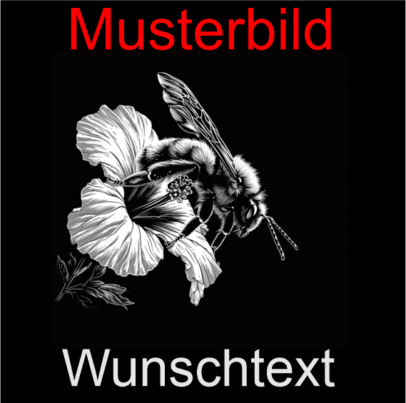 Insekten Untersetzer "Honigbiene auf Hibiskus" - personalisierbar - RJC - Circle