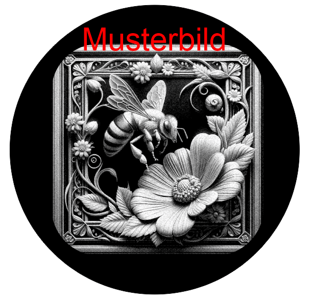 Insekten Untersetzer "Honigbiene mit Blume" - personalisierbar - RJC - Circle