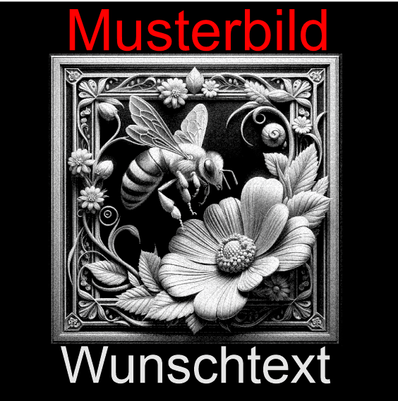 Insekten Untersetzer "Honigbiene mit Blume" - personalisierbar - RJC - Circle