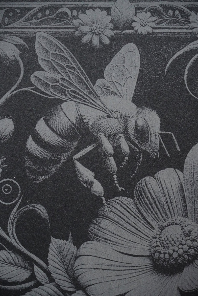 Insekten Untersetzer "Honigbiene mit Blume" - personalisierbar - RJC - Circle