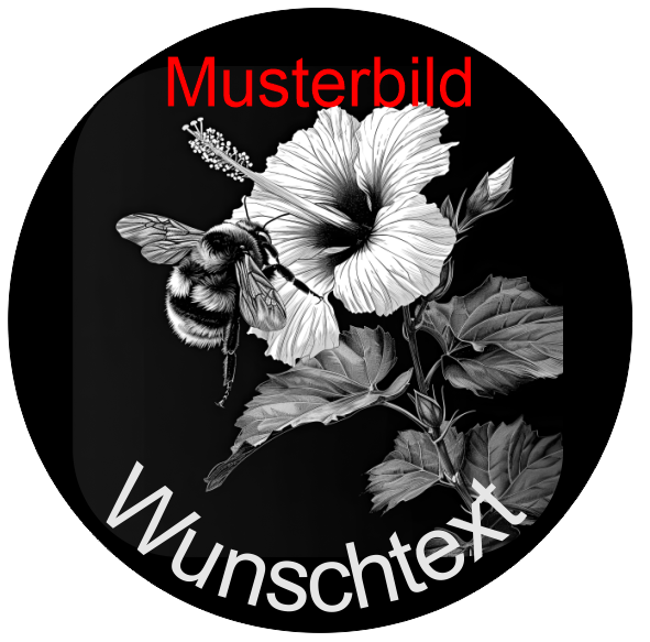 Insekten Untersetzer "Hummel auf Blume" - personalisierbar - RJC - Circle