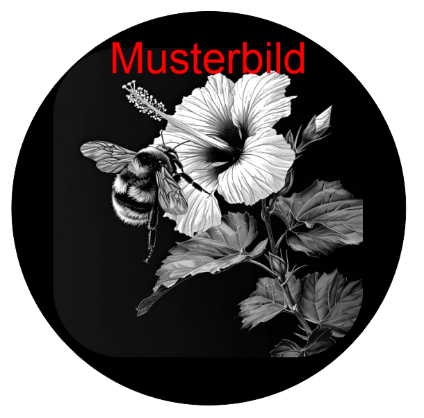 Insekten Untersetzer "Hummel auf Blume" - personalisierbar - RJC - Circle