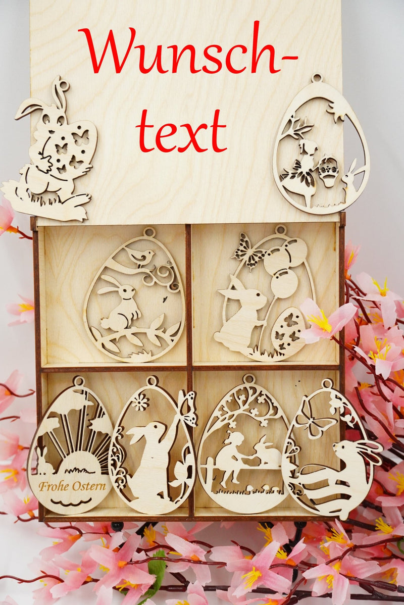 Osterbox incl. acht Osteranhänger - personalisierbar - RJC - Circle