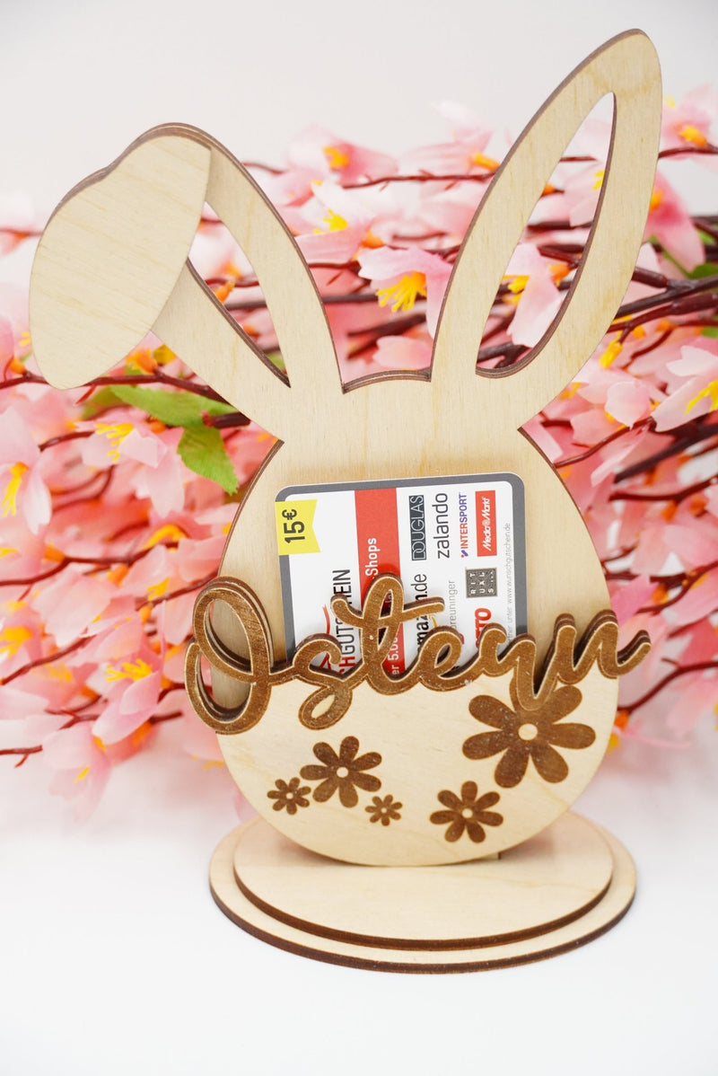 Osterhase Geschenkkarten - /Gutschein - Halter - personalisierbar - RJC - Circle