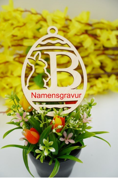 Osterhase mit Buchstabe "A bis M" - personalisierbar - RJC - Circle