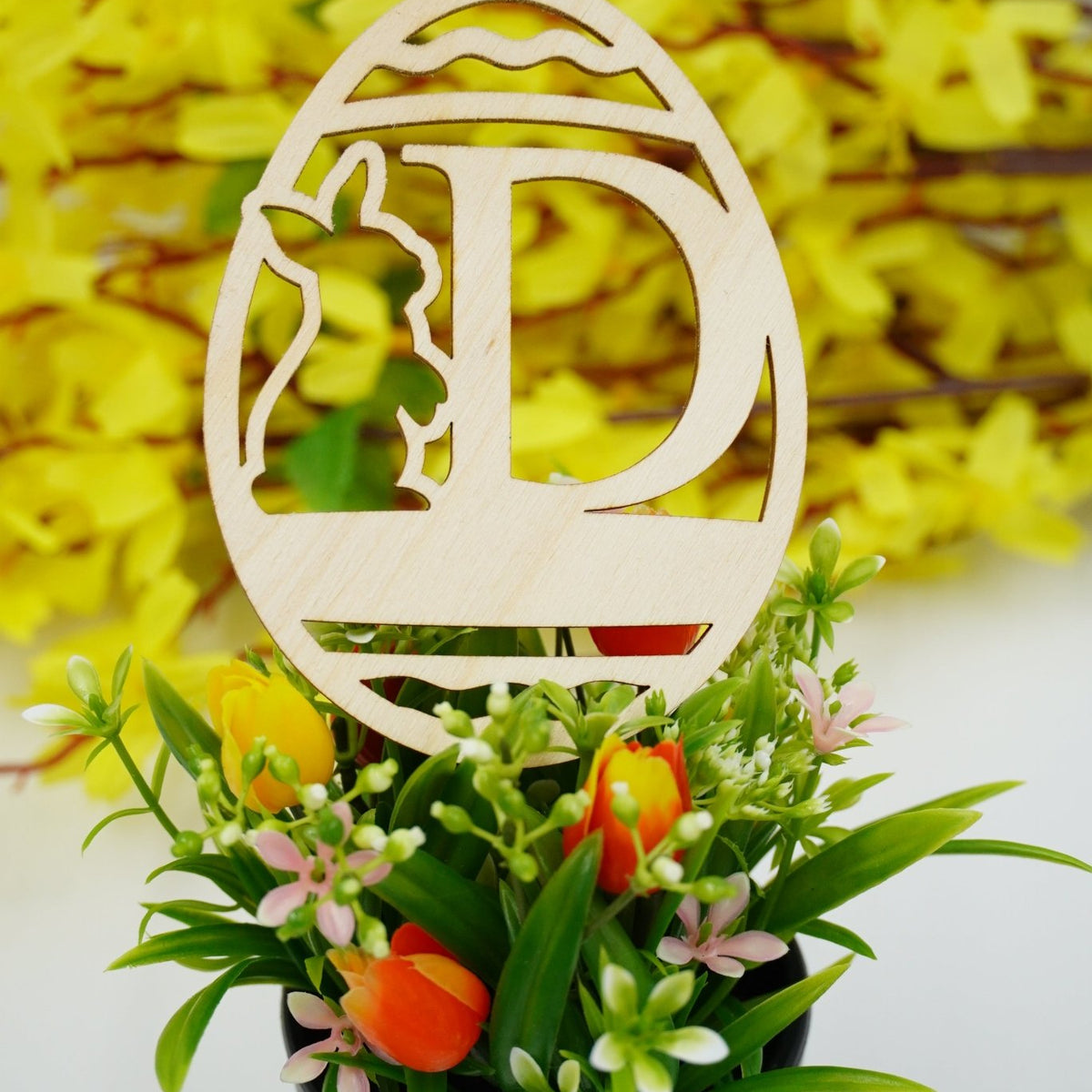 Osterhase mit Buchstabe "A bis M" - personalisierbar - RJC - Circle