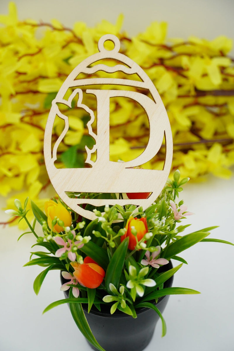 Osterhase mit Buchstabe "A bis M" - personalisierbar - RJC - Circle