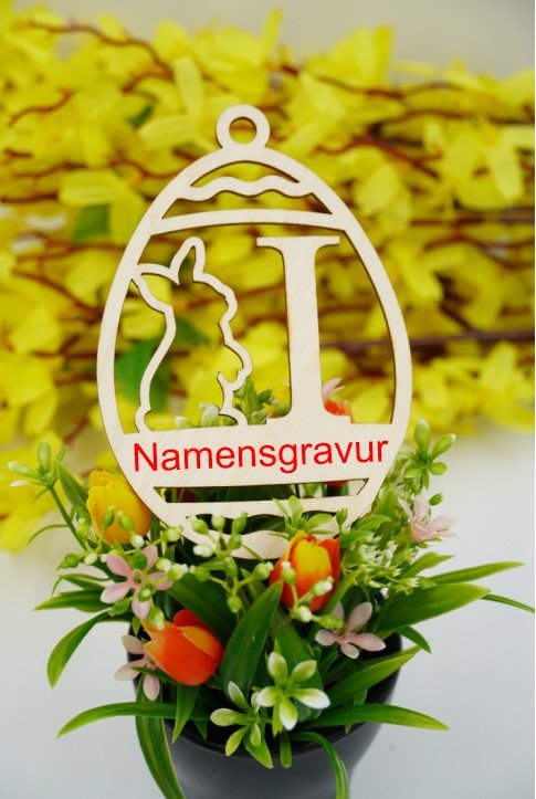 Osterhase mit Buchstabe "A bis M" - personalisierbar - RJC - Circle