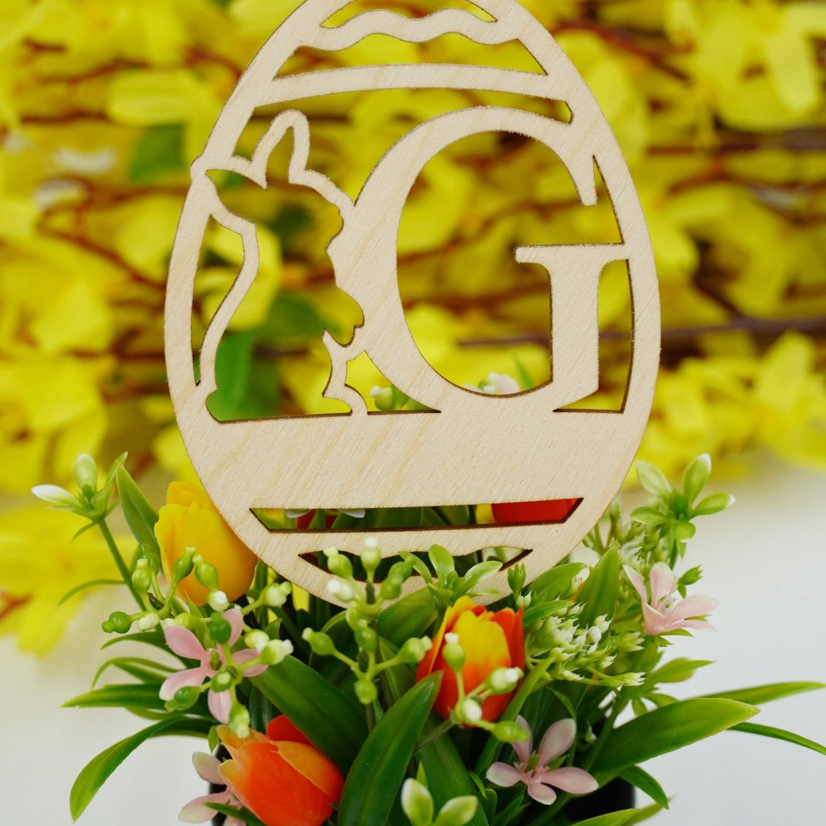 Osterhase mit Buchstabe "A bis M" - personalisierbar - RJC - Circle