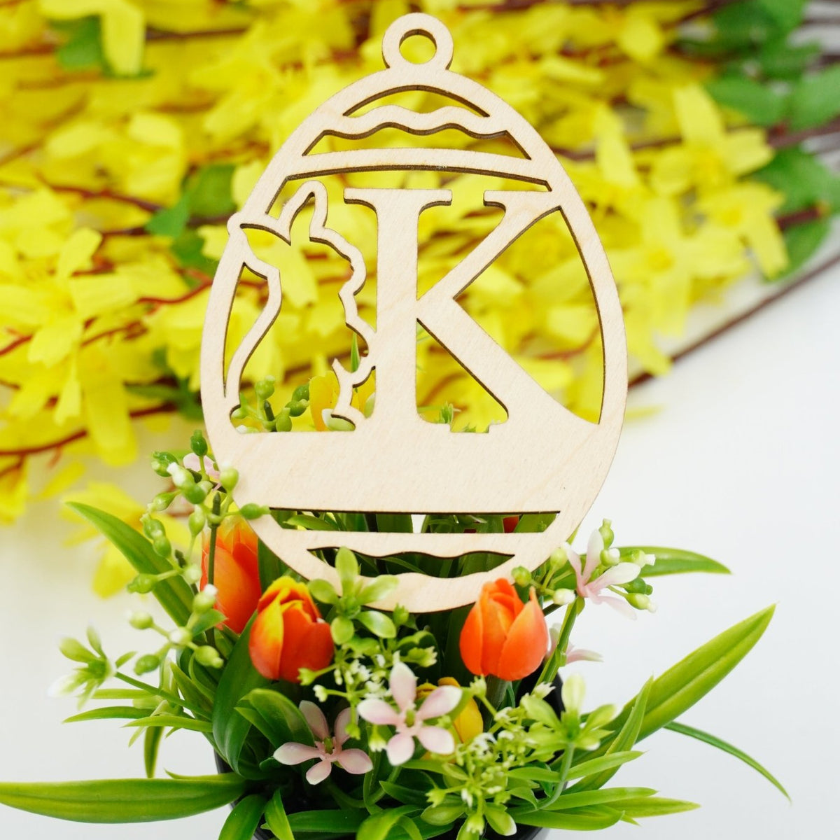 Osterhase mit Buchstabe "A bis M" - personalisierbar - RJC - Circle