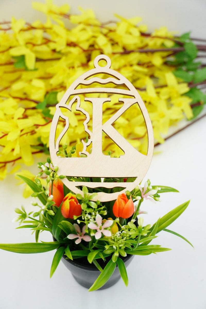 Osterhase mit Buchstabe "A bis M" - personalisierbar - RJC - Circle