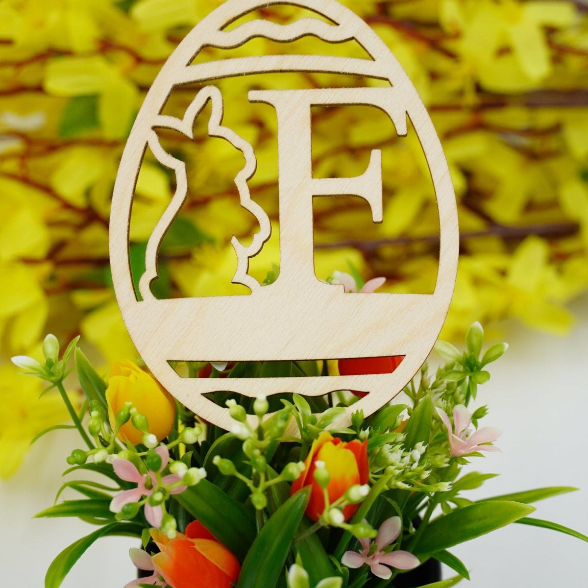 Osterhase mit Buchstabe "A bis M" - personalisierbar - RJC - Circle