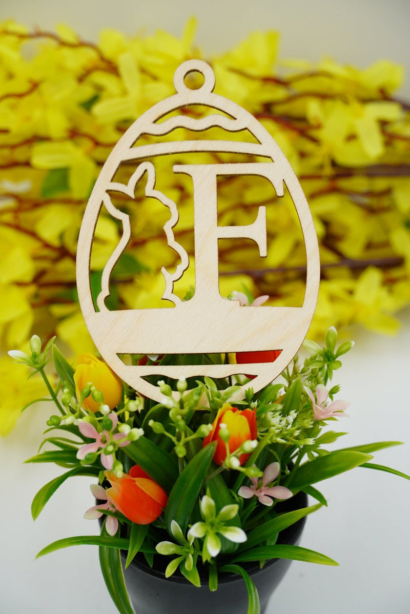 Osterhase mit Buchstabe "A bis M" - personalisierbar - RJC - Circle