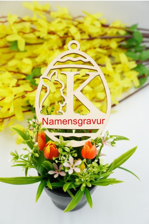 Osterhase mit Buchstabe "A bis M" - personalisierbar - RJC - Circle