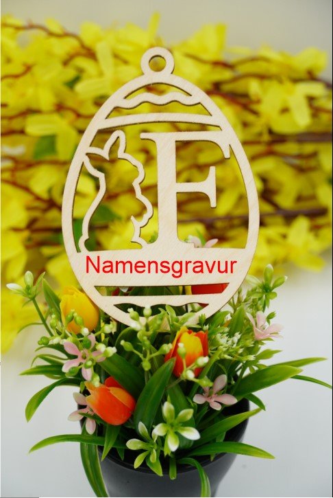 Osterhase mit Buchstabe "A bis M" - personalisierbar - RJC - Circle