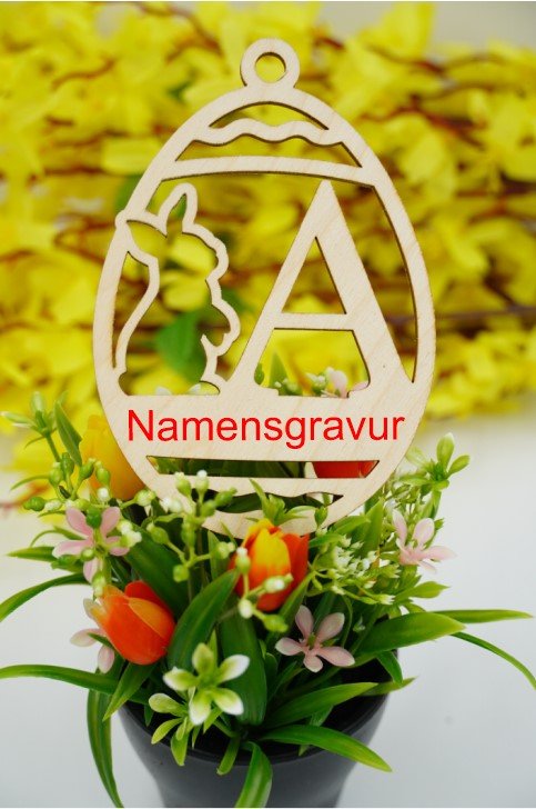 Osterhase mit Buchstabe "A bis M" - personalisierbar - RJC - Circle