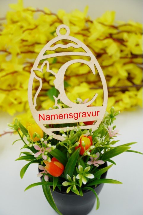 Osterhase mit Buchstabe "A bis M" - personalisierbar - RJC - Circle