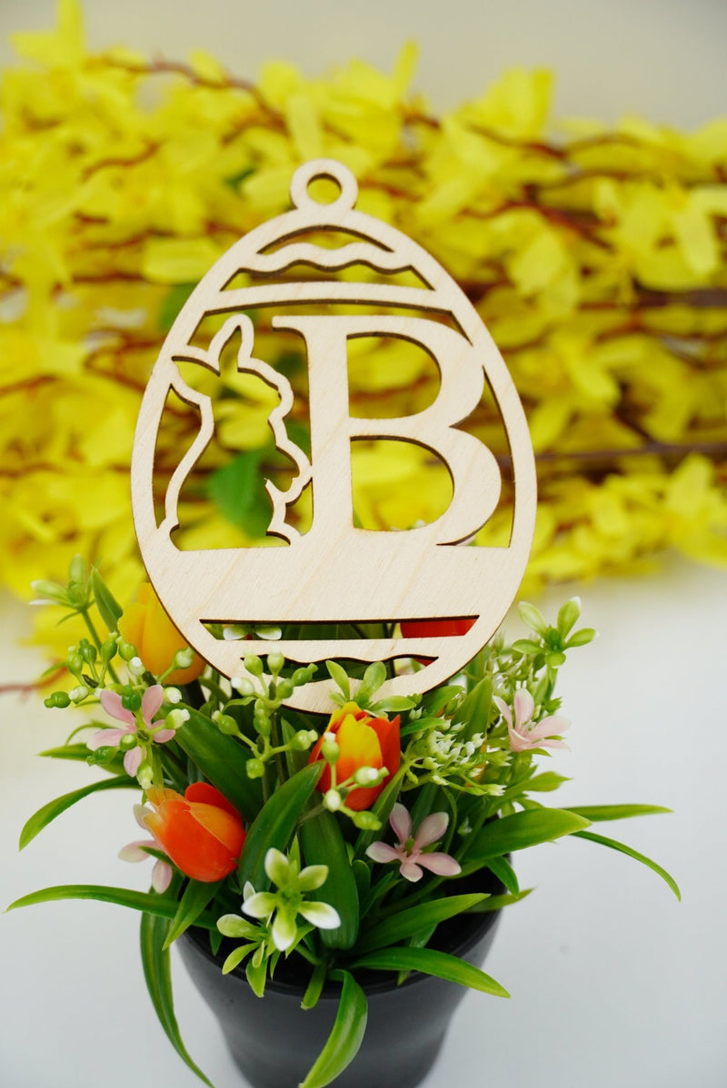 Osterhase mit Buchstabe "A bis M" - personalisierbar - RJC - Circle