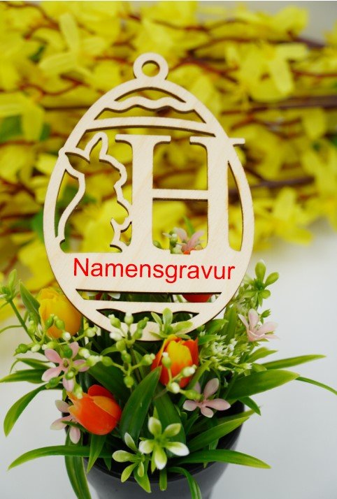 Osterhase mit Buchstabe "A bis M" - personalisierbar - RJC - Circle