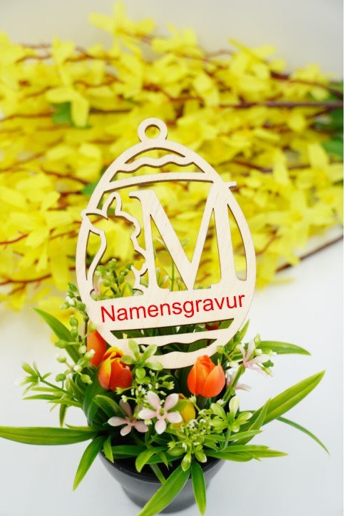 Osterhase mit Buchstabe "A bis M" - personalisierbar - RJC - Circle