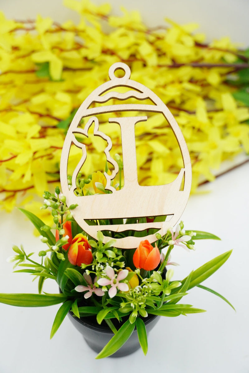 Osterhase mit Buchstabe "A bis M" - personalisierbar - RJC - Circle