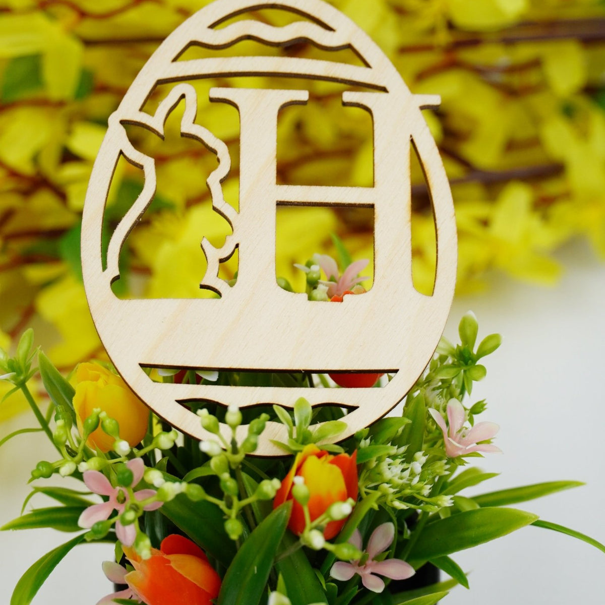Osterhase mit Buchstabe "A bis M" - personalisierbar - RJC - Circle