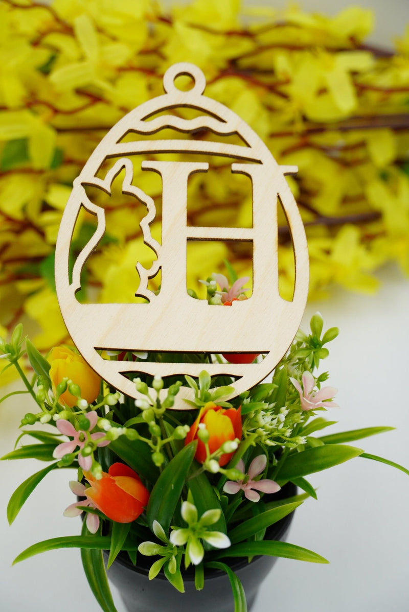 Osterhase mit Buchstabe "A bis M" - personalisierbar - RJC - Circle