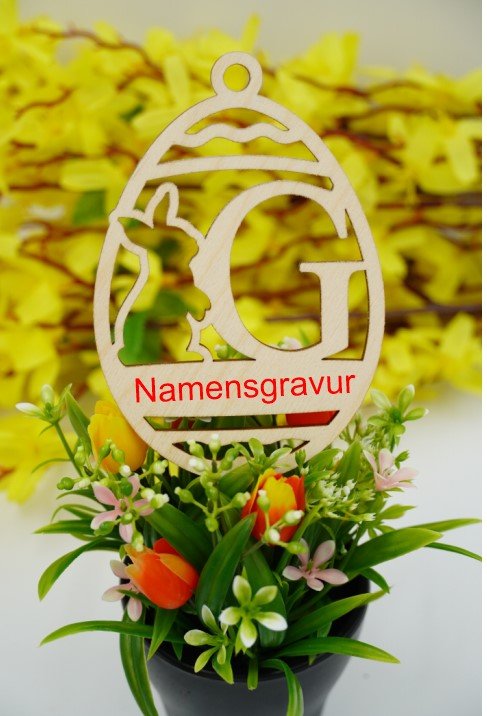 Osterhase mit Buchstabe "A bis M" - personalisierbar - RJC - Circle