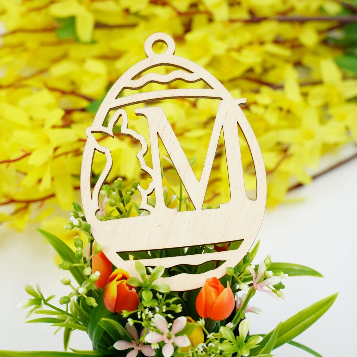 Osterhase mit Buchstabe "A bis M" - personalisierbar - RJC - Circle