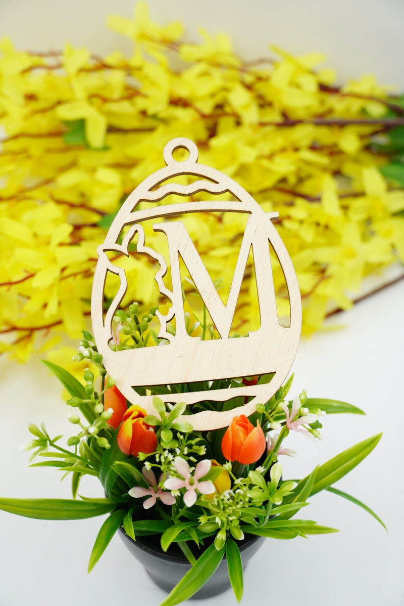 Osterhase mit Buchstabe "A bis M" - personalisierbar - RJC - Circle