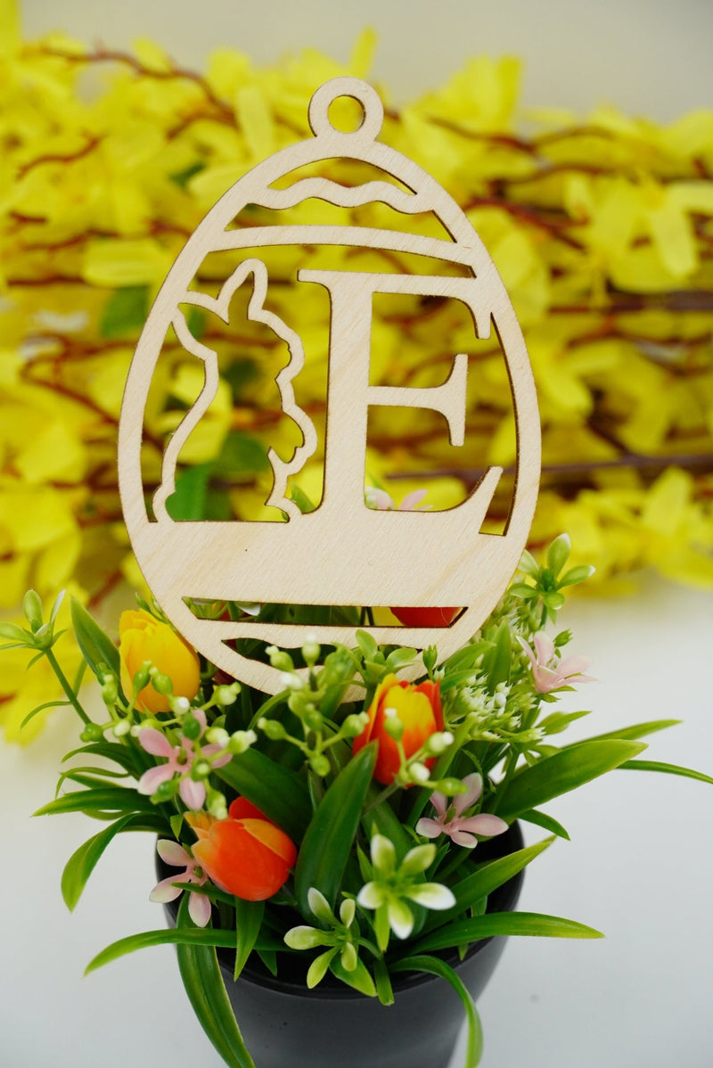 Osterhase mit Buchstabe "A bis M" - personalisierbar - RJC - Circle