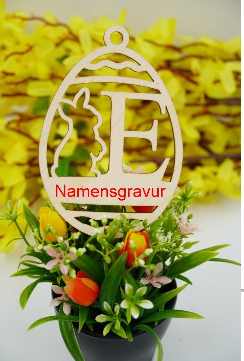 Osterhase mit Buchstabe "A bis M" - personalisierbar - RJC - Circle