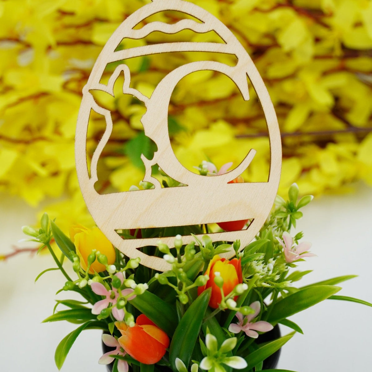 Osterhase mit Buchstabe "A bis M" - personalisierbar - RJC - Circle