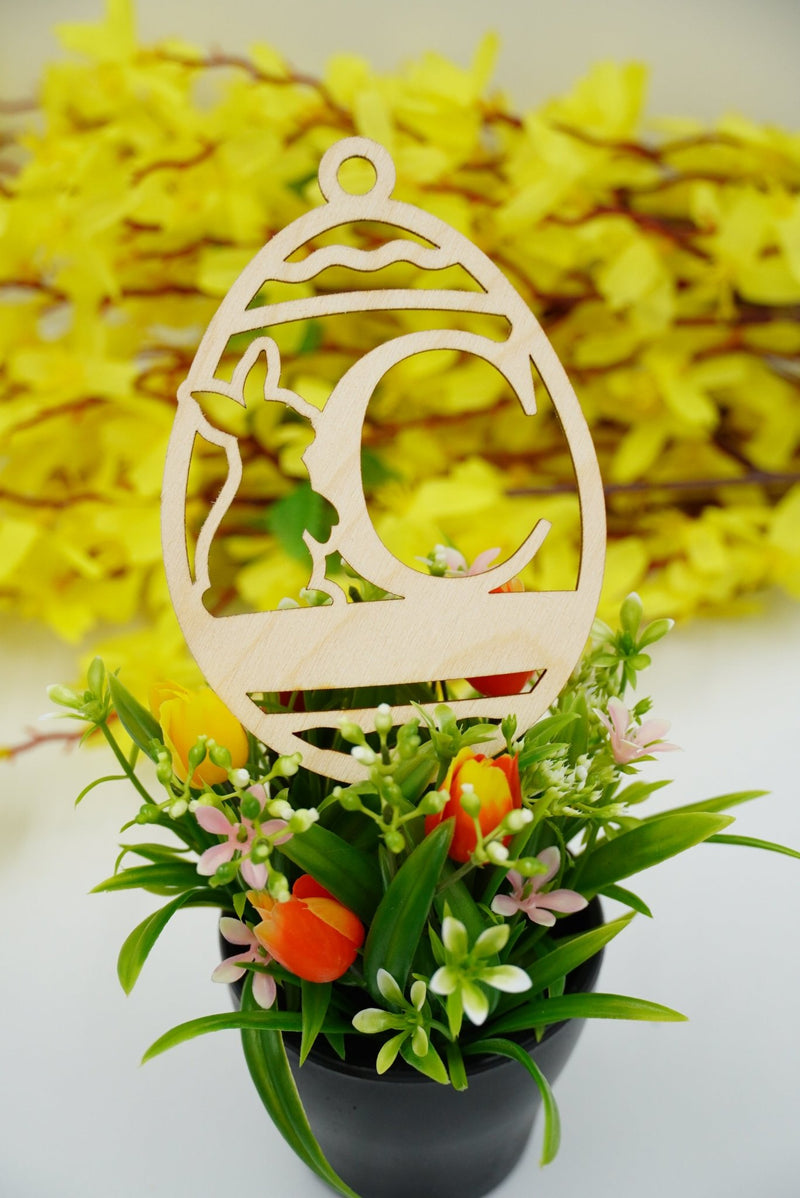 Osterhase mit Buchstabe "A bis M" - personalisierbar - RJC - Circle