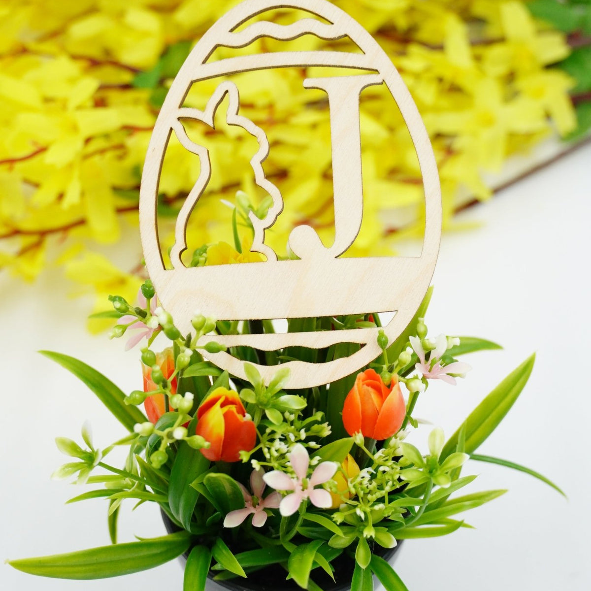 Osterhase mit Buchstabe "A bis M" - personalisierbar - RJC - Circle