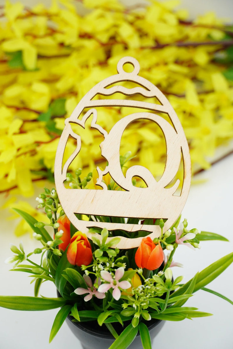 Osterhase mit Buchstabe "N bis Z" - personalisierbar - RJC - Circle