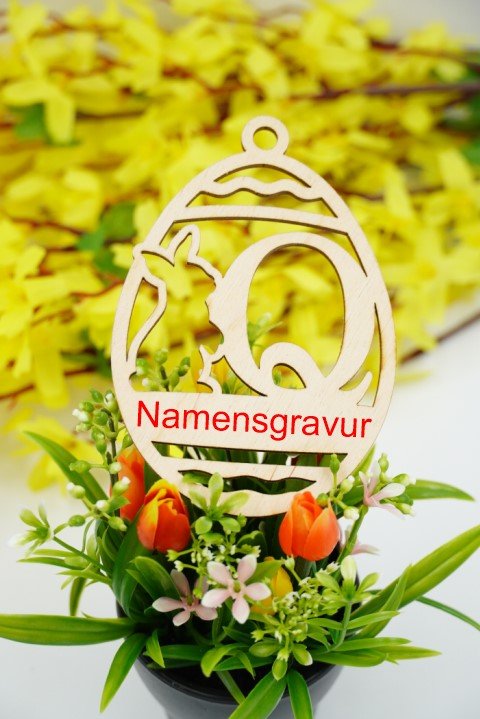 Osterhase mit Buchstabe "N bis Z" - personalisierbar - RJC - Circle