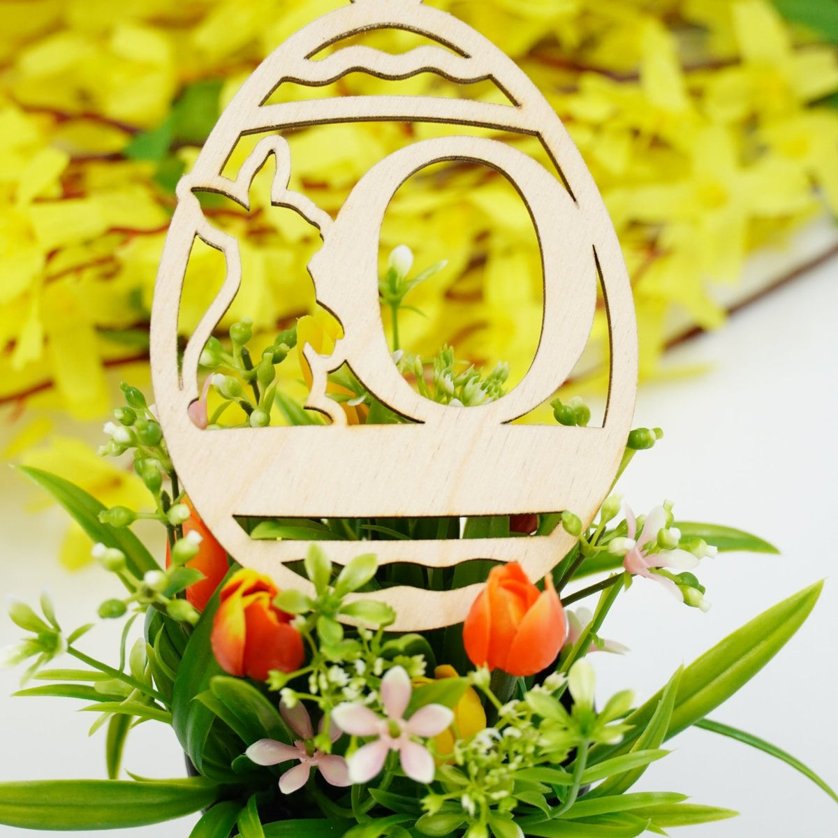 Osterhase mit Buchstabe "N bis Z" - personalisierbar - RJC - Circle
