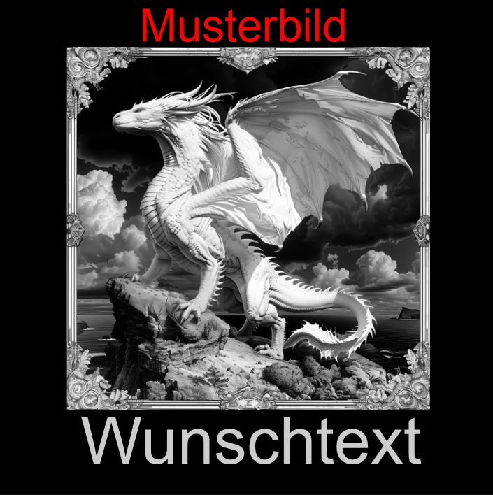 Sagenwelt Untersetzer "Drache" der Dritte - personalisierbar - RJC - Circle