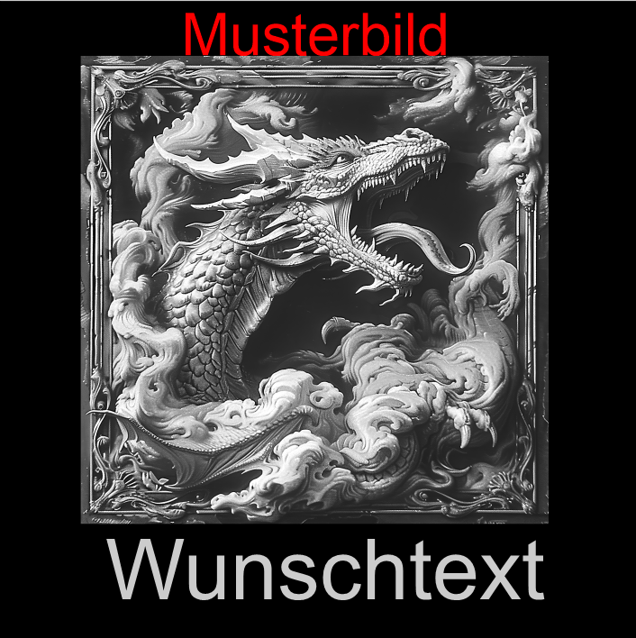 Sagenwelt Untersetzer "Drache" der Erste - personalisierbar - RJC - Circle