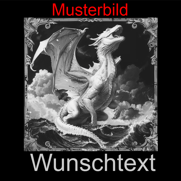 Sagenwelt Untersetzer "Drache" der Vierte - personalisierbar - RJC - Circle