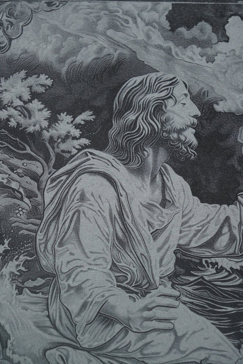 Schieferplatte Jesus Himmel - personalisierbar - RJC - Circle