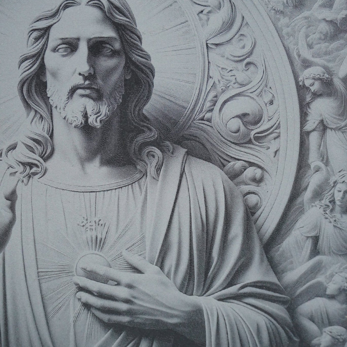 Schieferplatte Jesus - personalisierbar - RJC - Circle