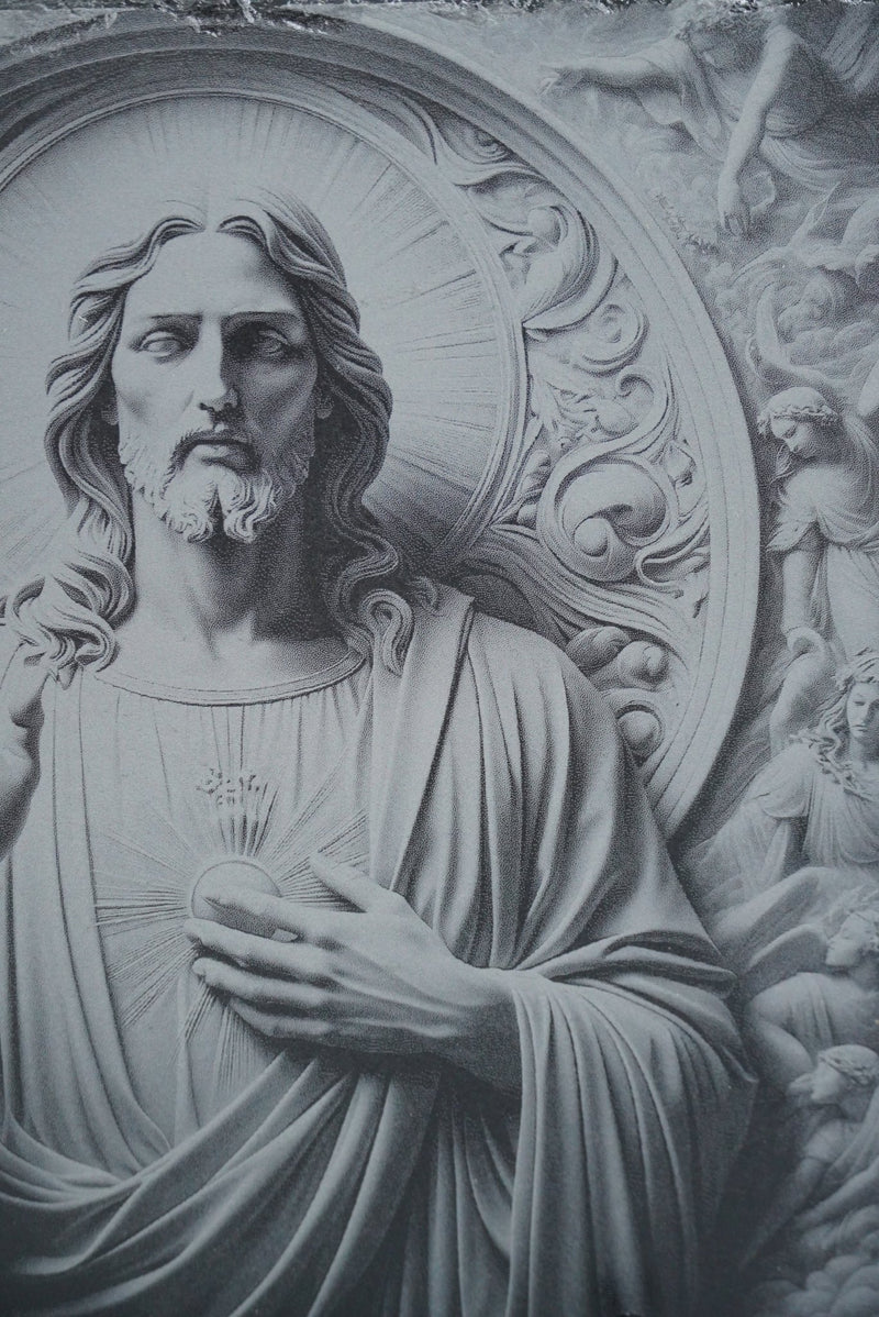 Schieferplatte Jesus - personalisierbar - RJC - Circle