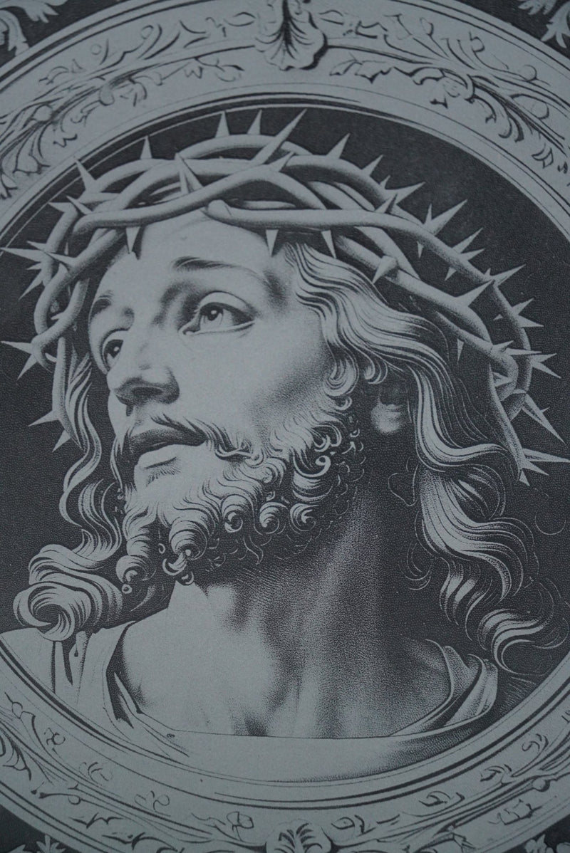 Schieferplatte Jesusportrait - personalisierbar - RJC - Circle