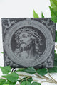 Schieferplatte Jesusportrait - personalisierbar - RJC - Circle